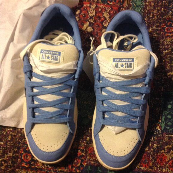 Converse Men's Pro Blaze Classic White & Blue Leather & Suede Sneakers-11.5 -NIB - Picture 2 of 10